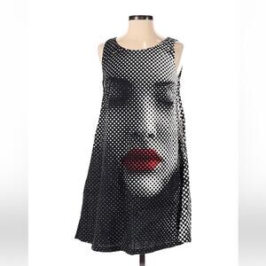 Bla Bla polka dot and graphic print mini dress, size small